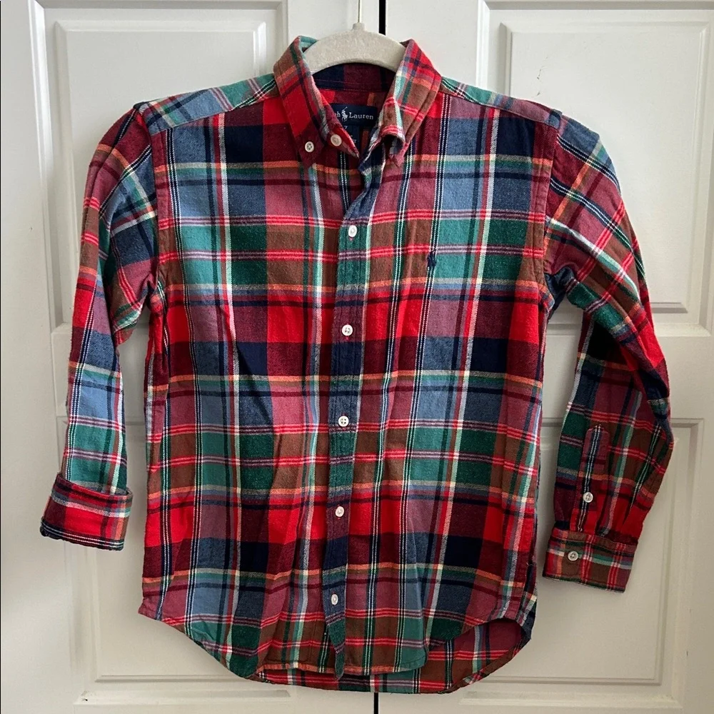Boys Polo Ralph Lauren Plaid Long Sleeve